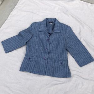 vintage blue lightweight blazer